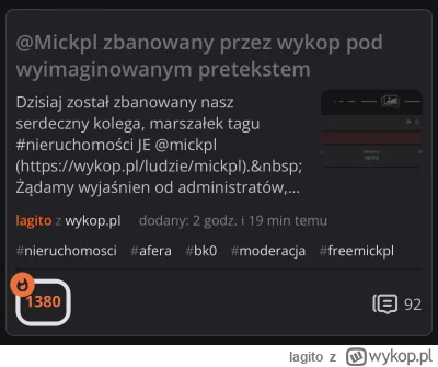 lagito - Widzę że bardziej promowane znalezisko zostało usunięte. Szybka cenzura. Tak...