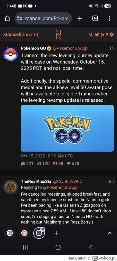 JimiButton - Co za partacze w tym Nianticu/Scoply xD. Ogłosili nowy system leveli z d...