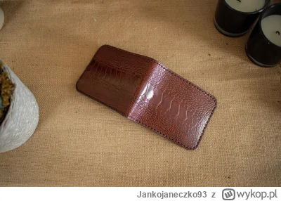 Jankojaneczko93 - Ręcznie robiony portfel ze skóry bydlęcej. Na zewnętrznej części uż...