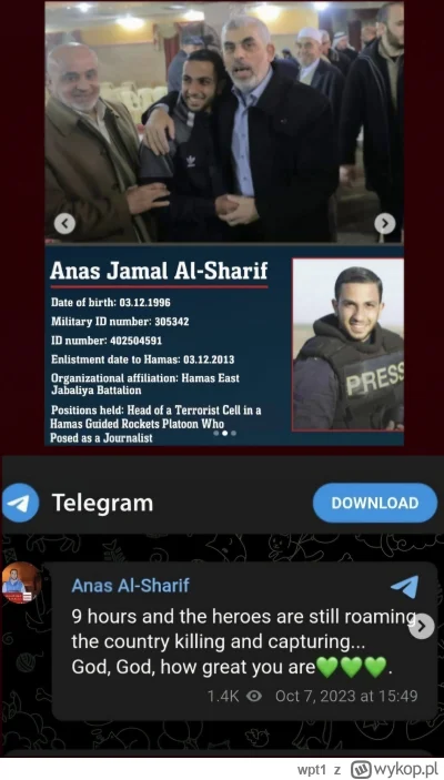 wpt1 - #izrael Wykopek płacze bo zlikwidowano terrorystę ( ͡º ͜ʖ͡º)
https://wykop.pl/...