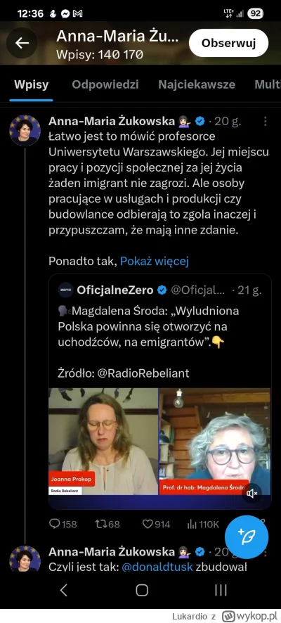 Lukardio - Podoba mi się
podejście do #imigranci

#polska #polityka #lewica #demograf...
