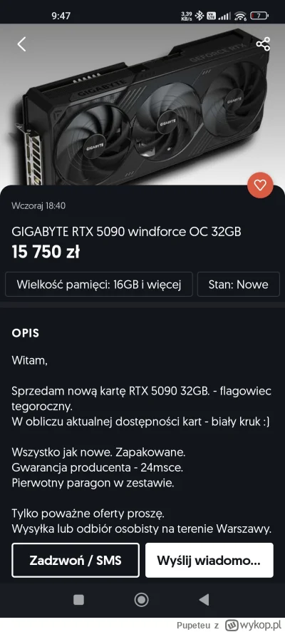 Pupeteu - No i mamy pierwszego dzbana, który kupił dwie sztuki na odsprzedaż. Ha tfu!...