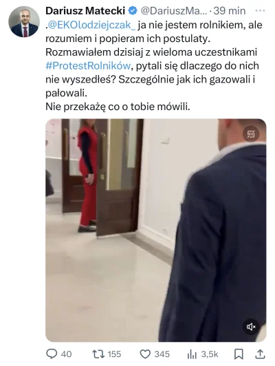 Gours - Dariu szMatecki oczywiście też się wkręcił w protesty. Tam w sumie rolnicy pe...