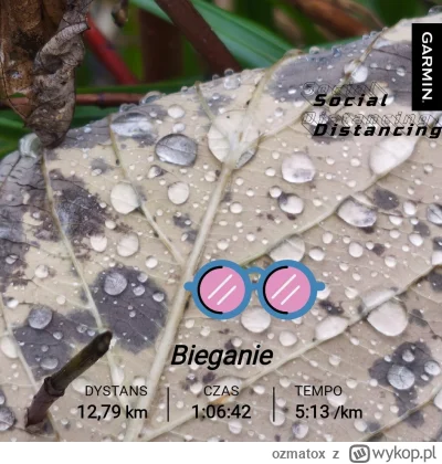 ozmatox - 3 859,00 - 12,79 = 3 846,21

Pierwszy raz taka długa przerwa od biegania 4 ...