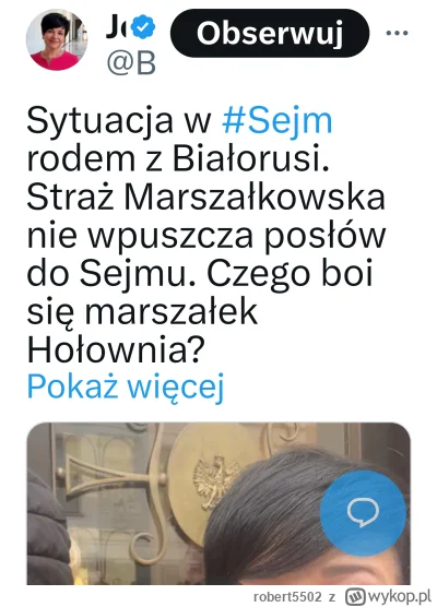 robert5502 - To Sejm RP a nie melina Debila Spałacu. Nie wpuszcza się tam kryminalist...