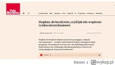 Xianist - Z doswiadczen innych krajow oferujacych doplaty do kredytów, takie programy...