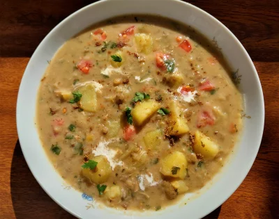 arinkao - Wymyśliłam zupę z soczewicą i ziemniakami, podrasowałam ją garam masala ( ͡...