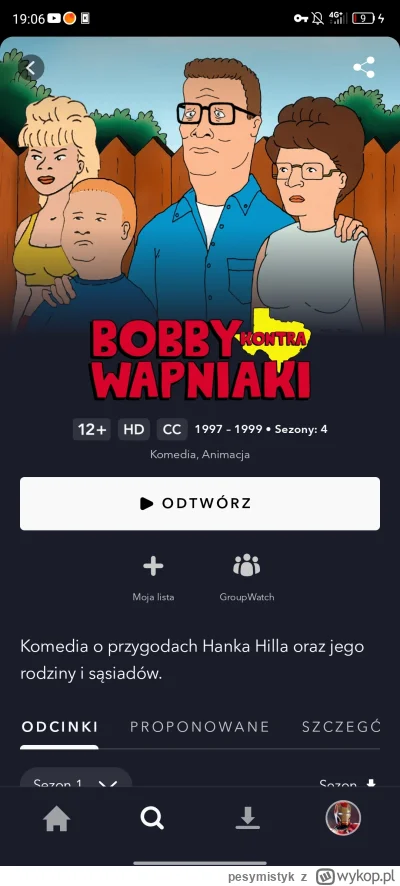 pesymistyk - co za geniusz przetłumaczył King of the hill, na Bobby kontra wapniaki? ...