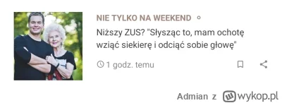 Admian - Bo wolne media wiedzą, że Polacy lubią wysoki ZUS.