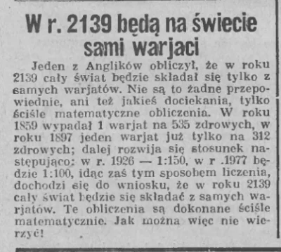 Imperator_Wladek - A w 2139 r. będą w sami wariaci ( ͡° ͜ʖ ͡°)

A tak poważniej 
1. G...