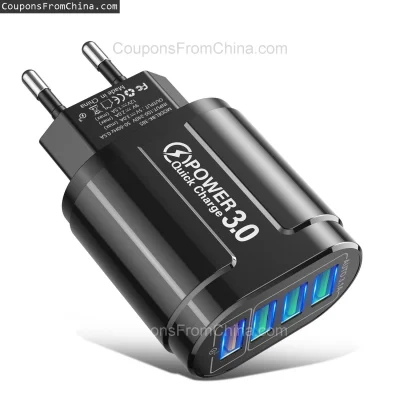 n____S - ❗ USLION 48W 4 USB Ports QC 3.0 Charger
〽️ Cena: 5.29 USD (dotąd najniższa w...