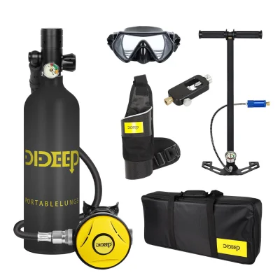 n____S - ❗ DIDEEP 1L Scuba Diving Gear Cylinder Oxygen Tank KIT [EU]
〽️ Cena: 185.99 ...