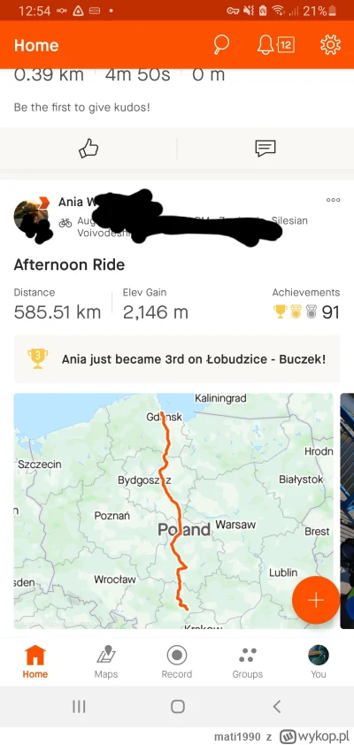 mati1990 - i to jest materiał na żonę (｡◕‿‿◕｡)
ponad 500km w 26h szosą solo bez wspar...