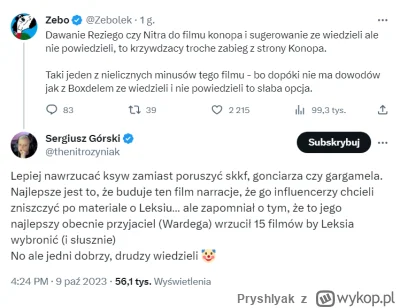 P.....k - Mlekozyniak czuje się urażony, że posłużył w filmie Konopskiego jako ilustr...