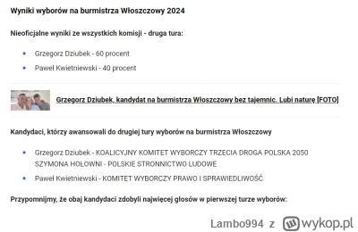 Lambo994 - @LordApatiii_Depresji:  Mam. Wyniki wyborów na burmistrzów i prezydentów m...