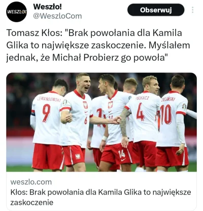 michalglus - myślałem że to cytat z Mariana Włodarskiego 
#mecz #ekstraklasa #repreze...