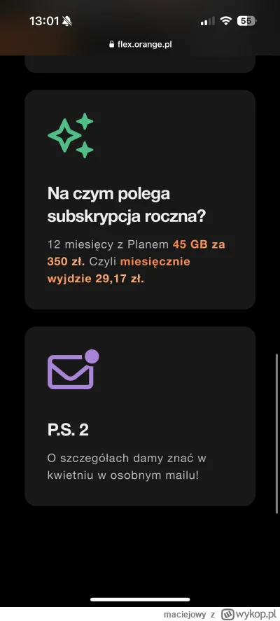 maciejowy - @PoProstuOn: coś takiego od kwietnia przy Flex,przeniósł bym się ale esim...