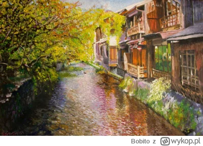 Bobito - #obrazy #sztuka #malarstwo #art

Kwiat Wiśni na rzece Shiragawa - Bun Sakash...