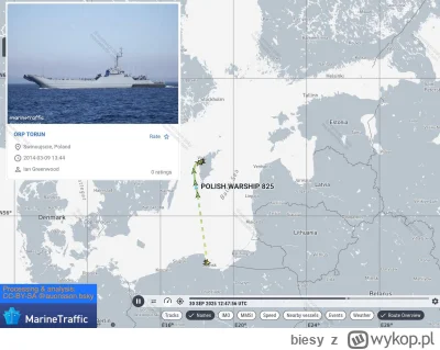 biesy - Okręt desantowy Marynarki Wojennej RP ORP Toruń (825) wypłynął 1 października...