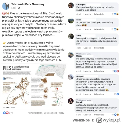 WielkiNos - Tym razem psiarze się zesrali o zakaz wprowadzania psów do Tatrzańskiego ...