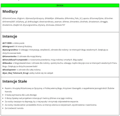 dendrofag - @DominiCanes, @Igtorn, @JonaszSynGrazyny, @Kalafijor, @Maaska, @RomskaPal...