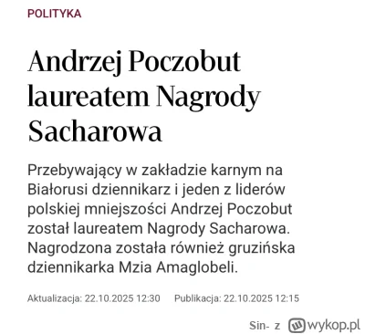 Sin- - Uwolnić Poczobuta!!! 

#polityka #bialorous #dziennikarstwo