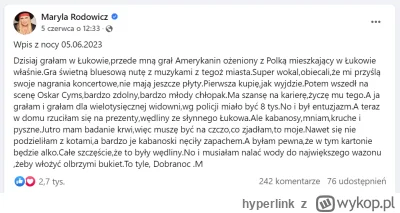 hyperlink - To nie fake:
https://www.facebook.com/official.maryla.rodowicz/posts/pfbi...