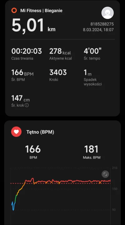 JacobKawa - Szybkie 5 km. Trzeba było w końcu sprawdzić, jak mniej więcej stoję z for...