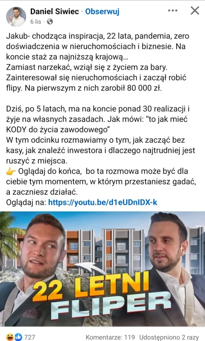 pieknylowca - Niech zgadnę - najpierw dostałem milion złotych od ojca i jakoś to posz...