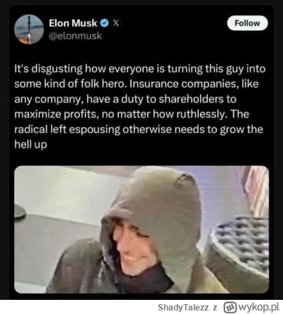 ShadyTalezz - niezły self  report ( ͡° ͜ʖ ͡°)
#antykapitalizm #elonmusk