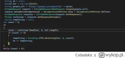 Cebulakx - Dlaczego zamiast polskich znaków pojawia się "�" w zmiennej sb?
#csharp
#p...