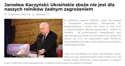 JPRW - >człowieku idź poczytaj o aferze zbożowej i może nie będziesz już pisał że to ...