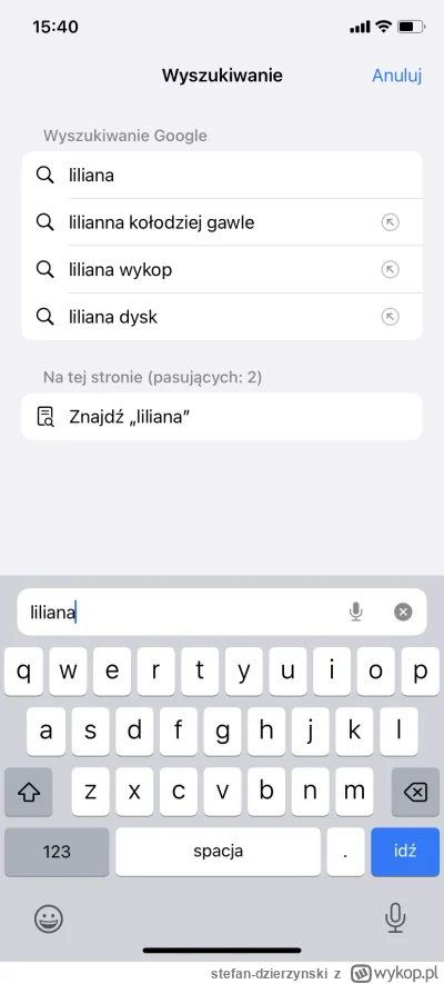 stefan-dzierzynski - Propozycje googla po wpisaniu Liliana 

#afera