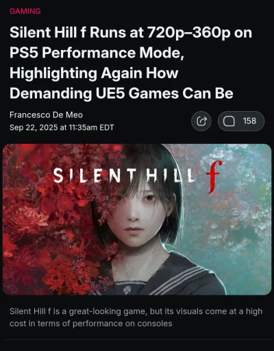 Psiodbyt - #silenthill  #ps5 nie no zajebiście, 720p wyskalowane na 4k, jakby dzisiaj...