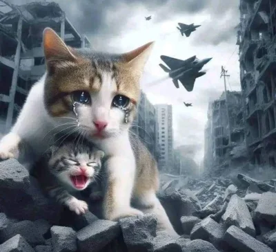 paczelok - Ludzie nie powinni prowadzić wojen bo to szkodzi kotom #paczekot