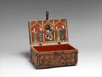 Loskamilos1 - Widoczną tutaj szkatułkę wykonano na terenie Niemiec około 1350 roku. W...