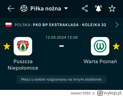 maxer1892 - 12:30 polskie El Classico jak ktoś zapomniał 

#mecz