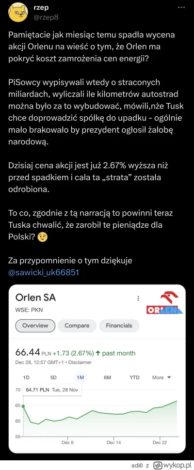 adi0 - PiSie trole, jakiś komentarz?

#orlen #afera #bekazpisu #bekazprawakow #gielda...