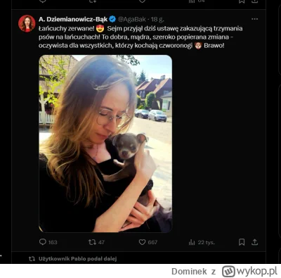 Dominek - Łańcuchy zerwane, ale kiedys zrobicie porządek z psami, które odpowiadają z...