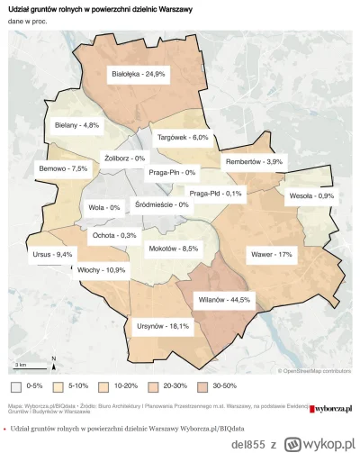 del855 - Tylko scisle centrum warszawy, 4 male dzielnice, nie maja w sobie ziemi roln...