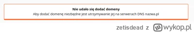 zetisdead - >Nie blokujemy obsługi domen spoza nazwa.pl. 

@nazwapl: