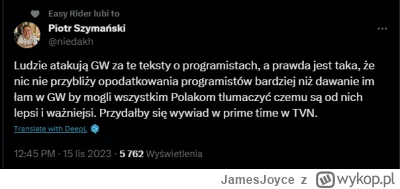 JamesJoyce - #programista15k #programowanie

Czy artykuły o końcu Eldorado i chciwych...