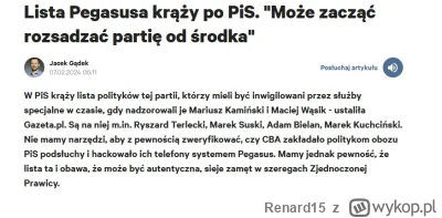 Renard15 - Jarosław Kaczyński: "Tylko złodzieje boją się szpiegowania Pegazusem"
Też ...