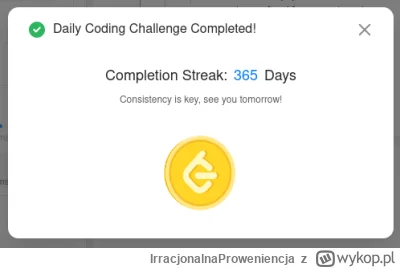 IrracjonalnaProweniencja - Rok robienia daily challenge'ów na #leetcode zleciał jak o...
