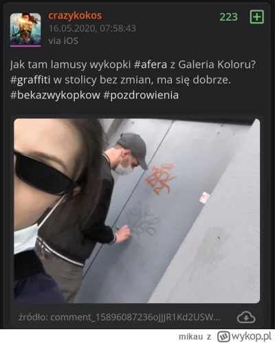 mikau - @crazykokos: tak COVID miałaś w dupie że latałaś ze szmatą na mordzie też. Mo...