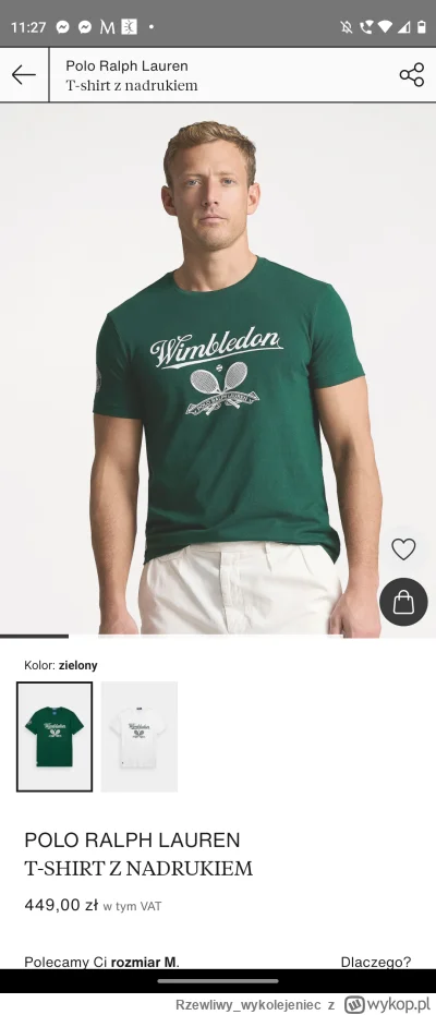 Rzewliwy_wykolejeniec - chłop chciał sobie kupić t-shirt wimbledonowy, żeby w nim Ele...