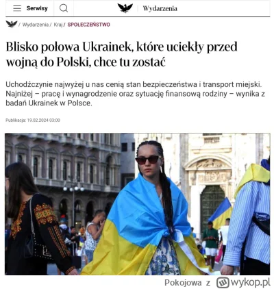 Pokojowa - Blisko połowa Ukrainek, które uciekły przed wojną do Polski, chce tu zosta...