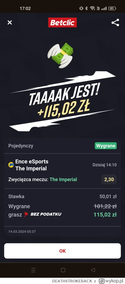 DEATHSTROKEBACK - #cs2 

Myślałem, że gorzej dostaną, czyli wieczorem o ile nie trafi...