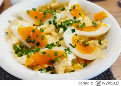 darino - Sałatka z jajek, własna kreacja z składnikami z bufetu:

jajecznica
jajko na...