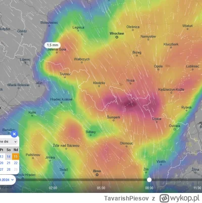 TavarishPiesov - Według radarów Ventusky nad ranem ma nadciągnąć w okolice kotliny ko...